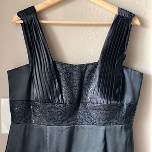 110 WEST Black Satin Sequin Formal Dress